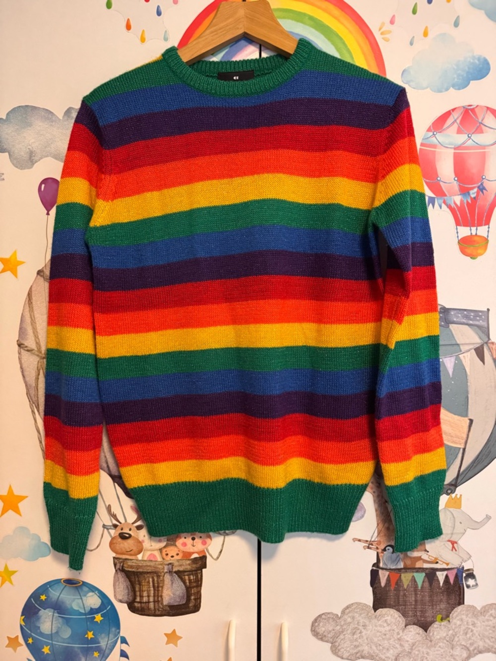 Lazy Oaf rainbow sparkle sweater like new xs